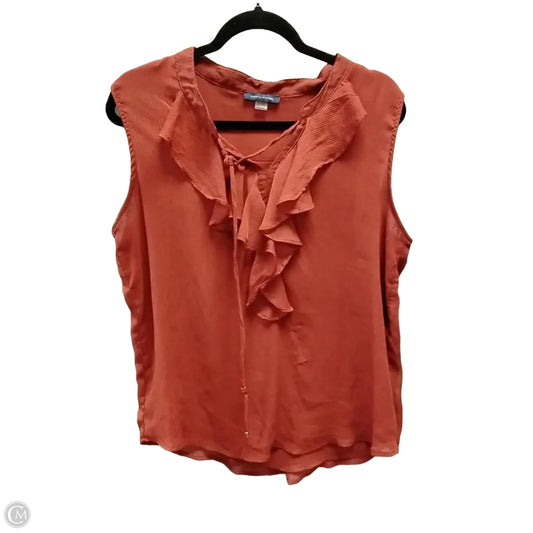 Blouse Sleeveless By Tommy Hilfiger In Copper, Size: Xl