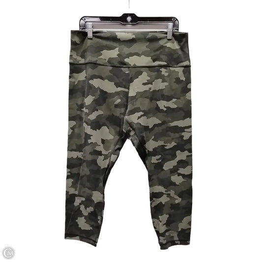 Athletic Leggings By Lululemon In Camouflage Print, Size: 16