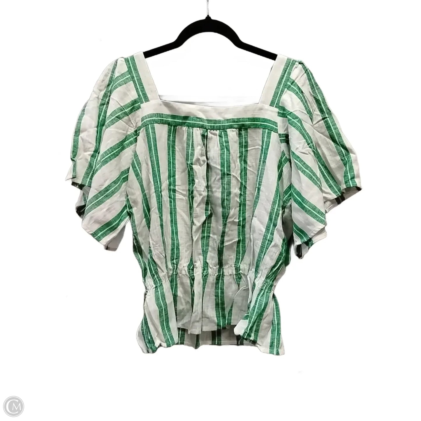 Blouse Short Sleeve By Ann Taylor In Striped Pattern, Size: Mp