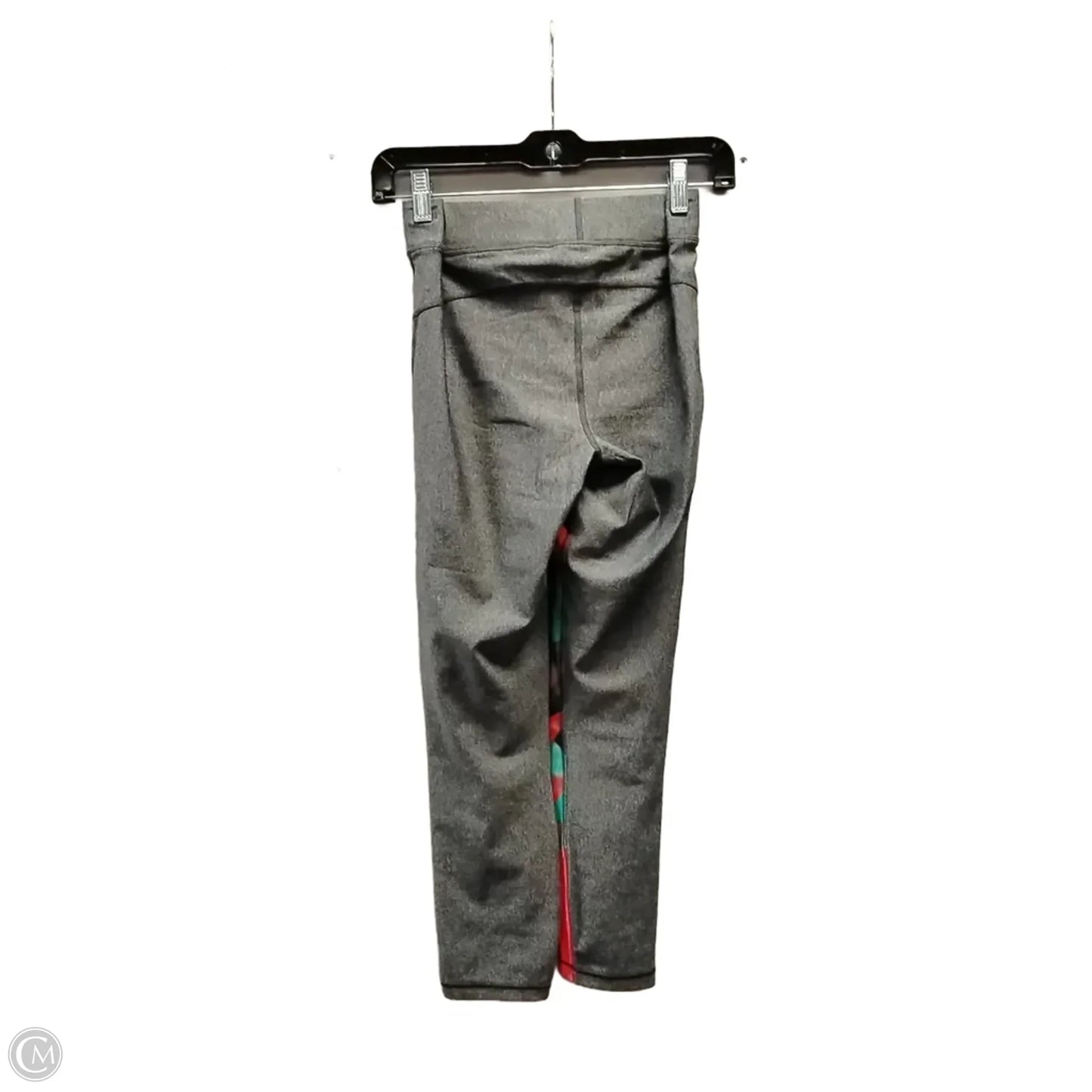 Athletic Leggings By Under Armour In Grey & Orange, Size: M