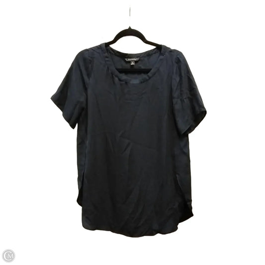 Blouse Short Sleeve By Banana Republic In Navy, Size: S