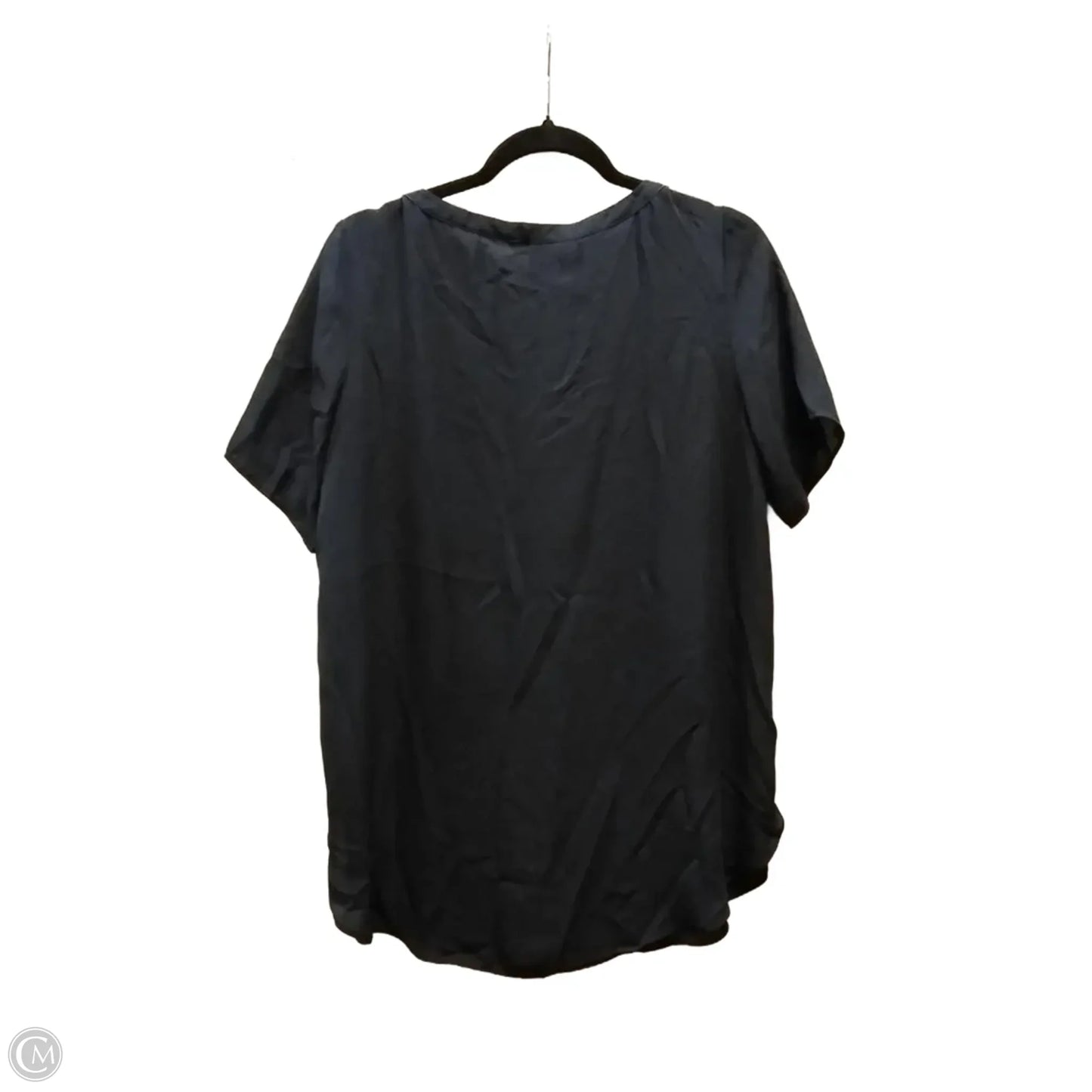 Blouse Short Sleeve By Banana Republic In Navy, Size: S