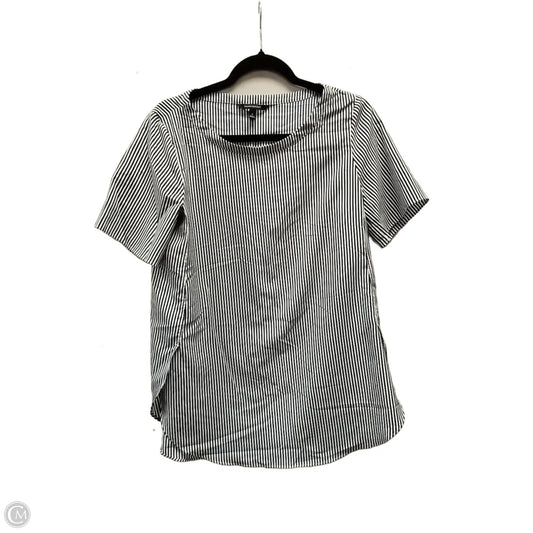 Blouse Short Sleeve By Banana Republic In Striped Pattern, Size: S