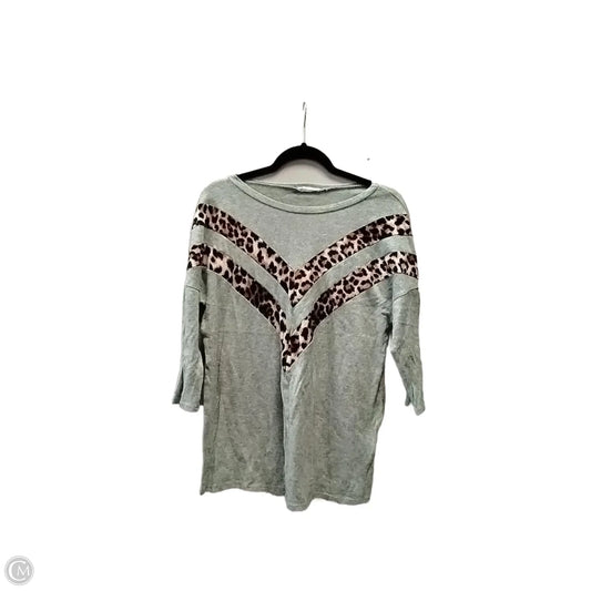 Top Long Sleeve By Reborn J In Green, Size: S