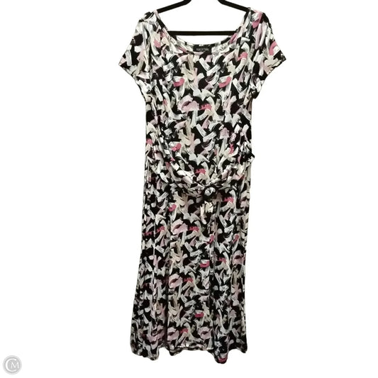 Dress Casual Maxi By Perceptions In Geometric Pattern, Size: Xl