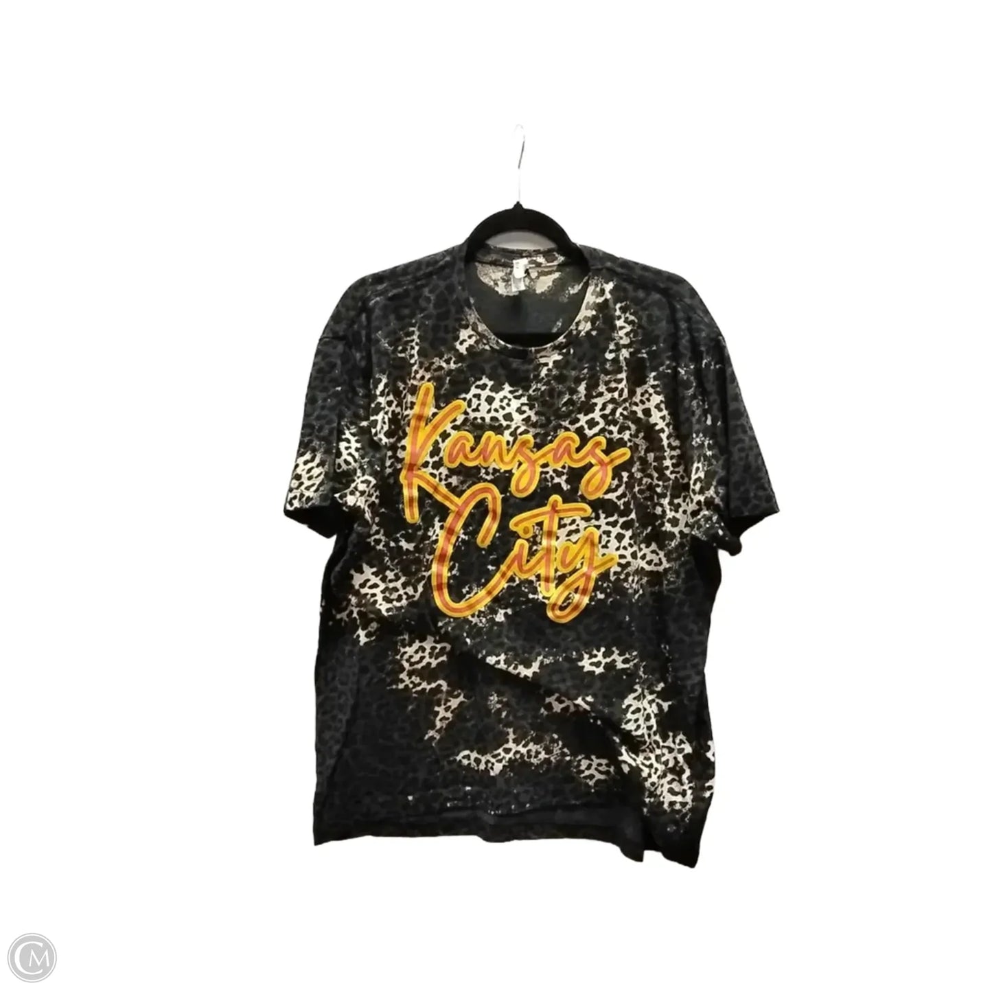 Top Short Sleeve Basic By Cmf In Animal Print, Size: Xl