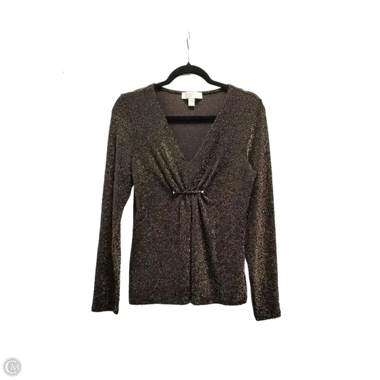 Blouse Long Sleeve By Michael By Michael Kors In Brown, Size: S