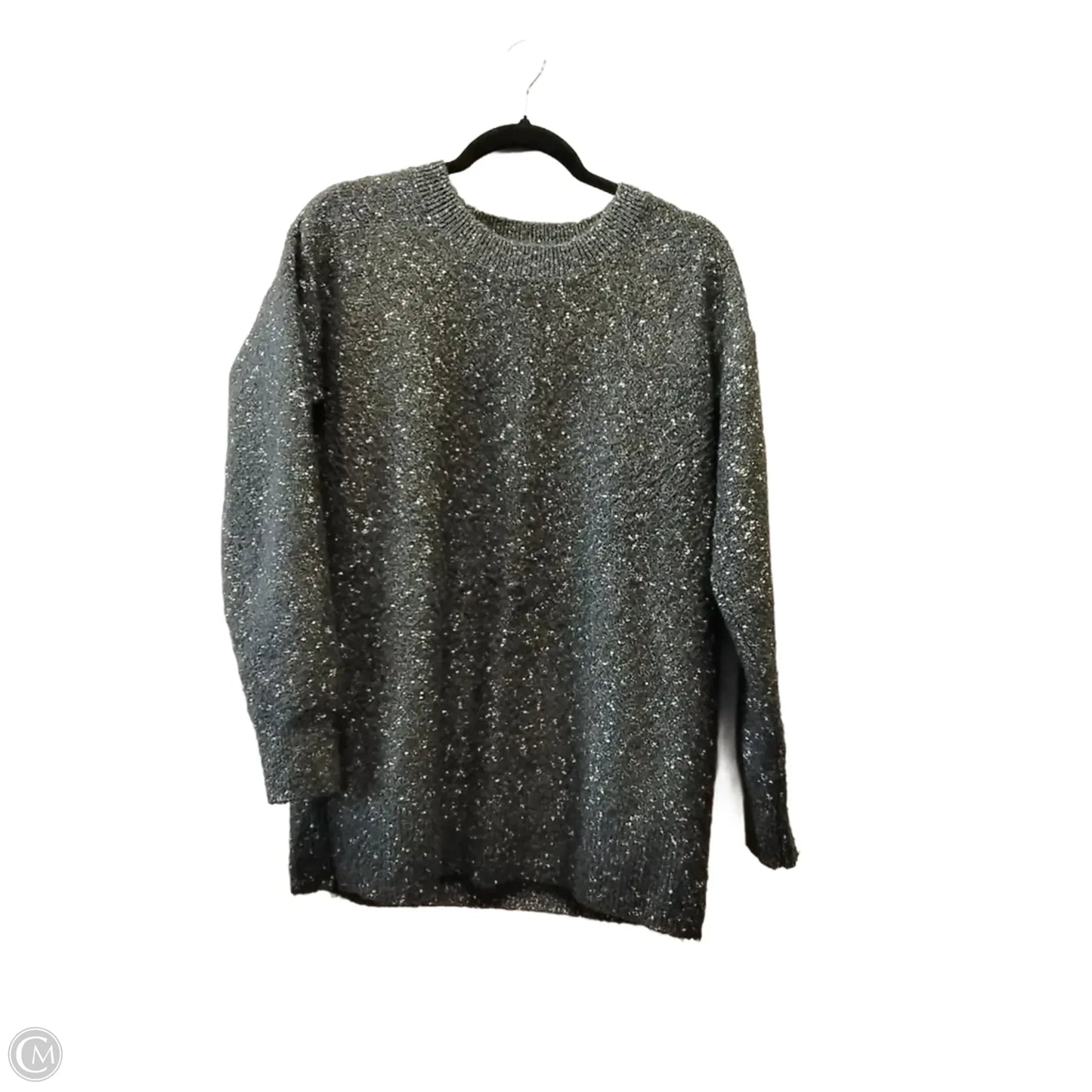 Sweater By Loft In Grey & Silver, Size: M