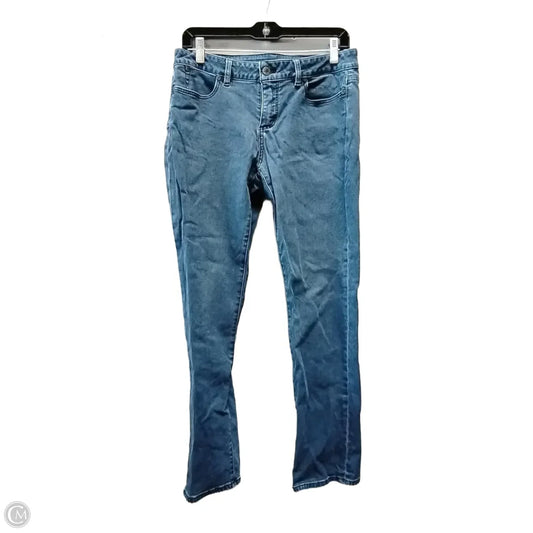 Jeans Straight By Talbots In Blue Denim, Size: 8p