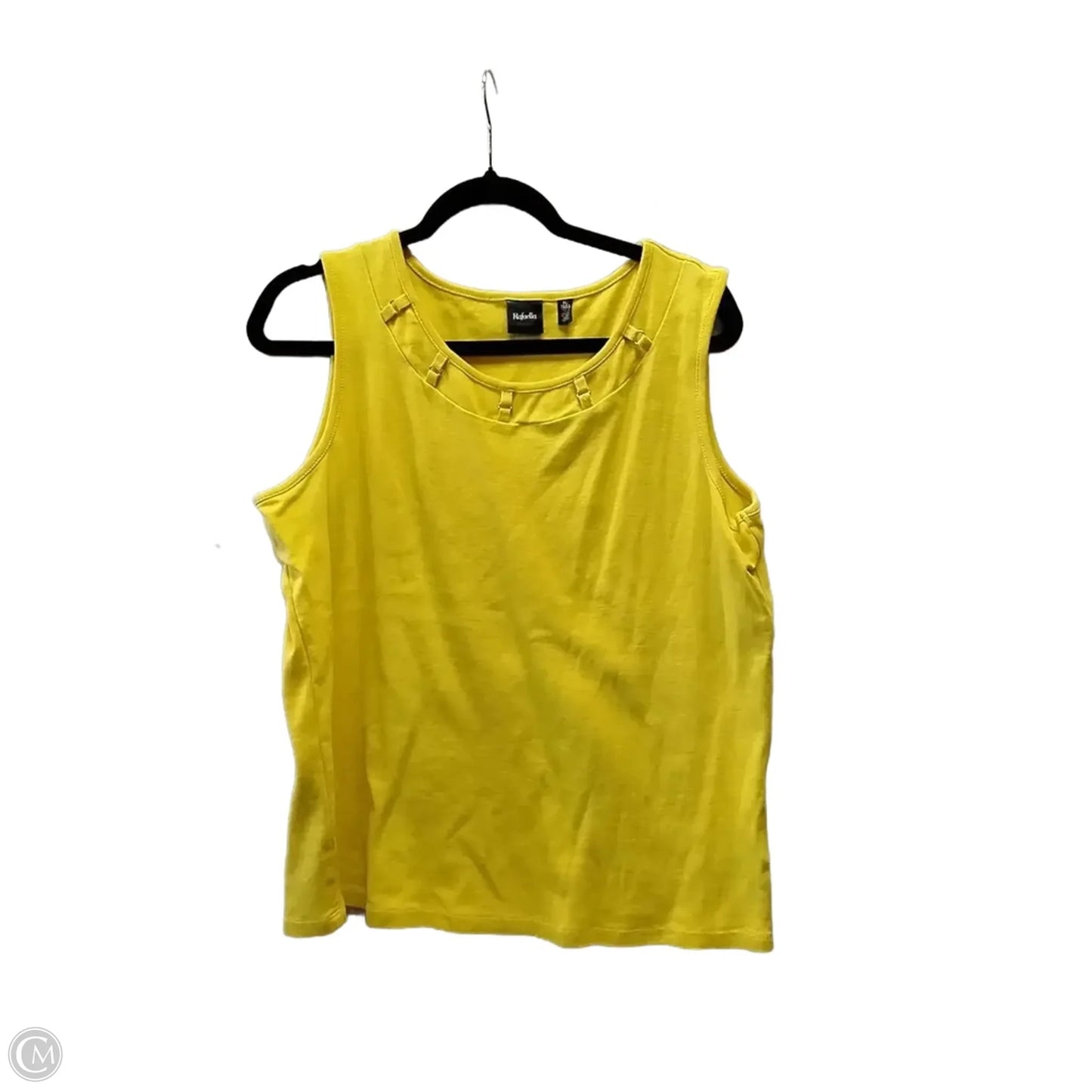Top Sleeveless Basic By Rafaella In Yellow, Size: Xl