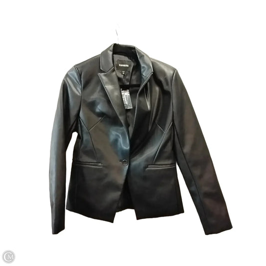 Jacket Leather By Express In Black, Size: Xs