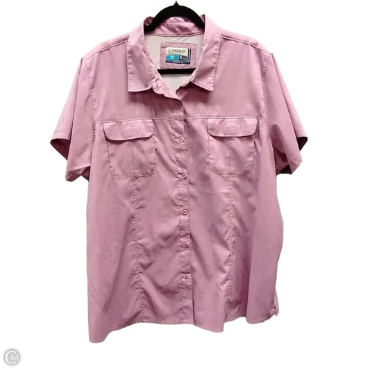Top Short Sleeve Basic By Magellan In Pink, Size: 3x