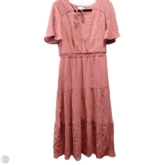 Dress Casual Maxi By Luxology In Peach, Size: 12