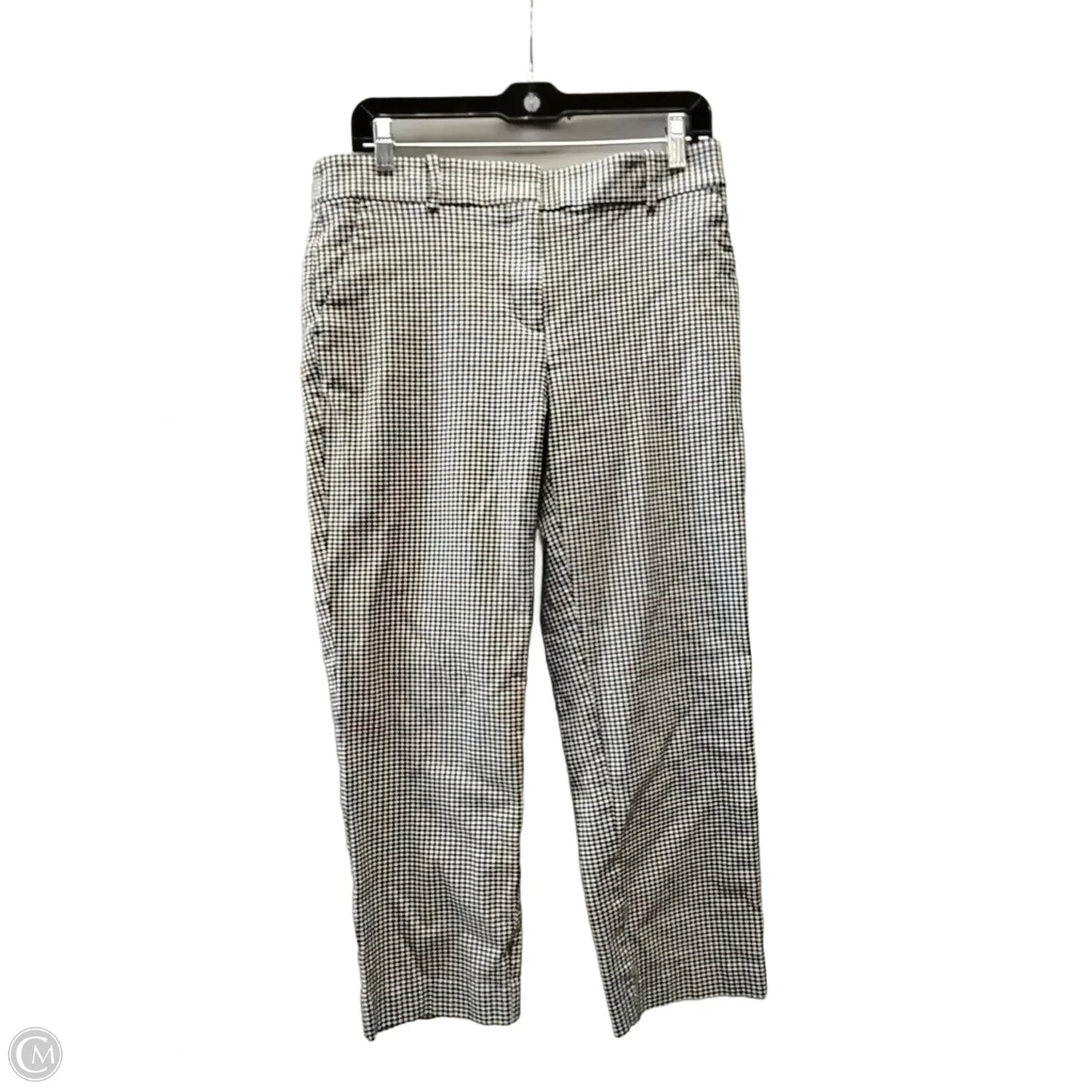 Pants Cropped By Loft In Checkered Pattern, Size: 8
