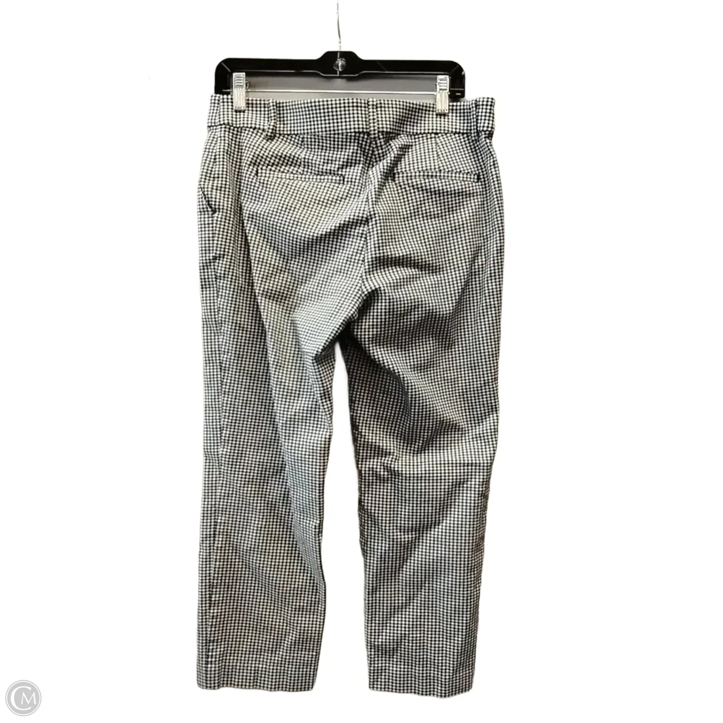 Pants Cropped By Loft In Checkered Pattern, Size: 8