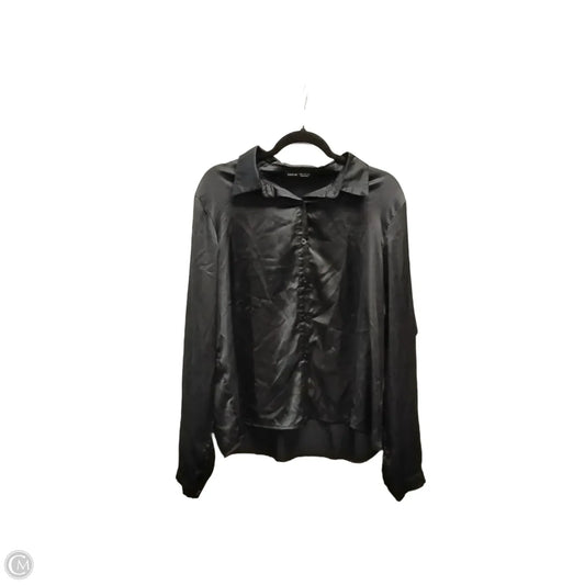 Blouse Long Sleeve By Shein In Black, Size: Xl