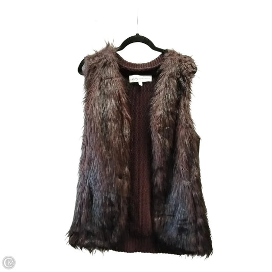 Vest Faux Fur & Sherpa By Sebby In Purple, Size: Xl