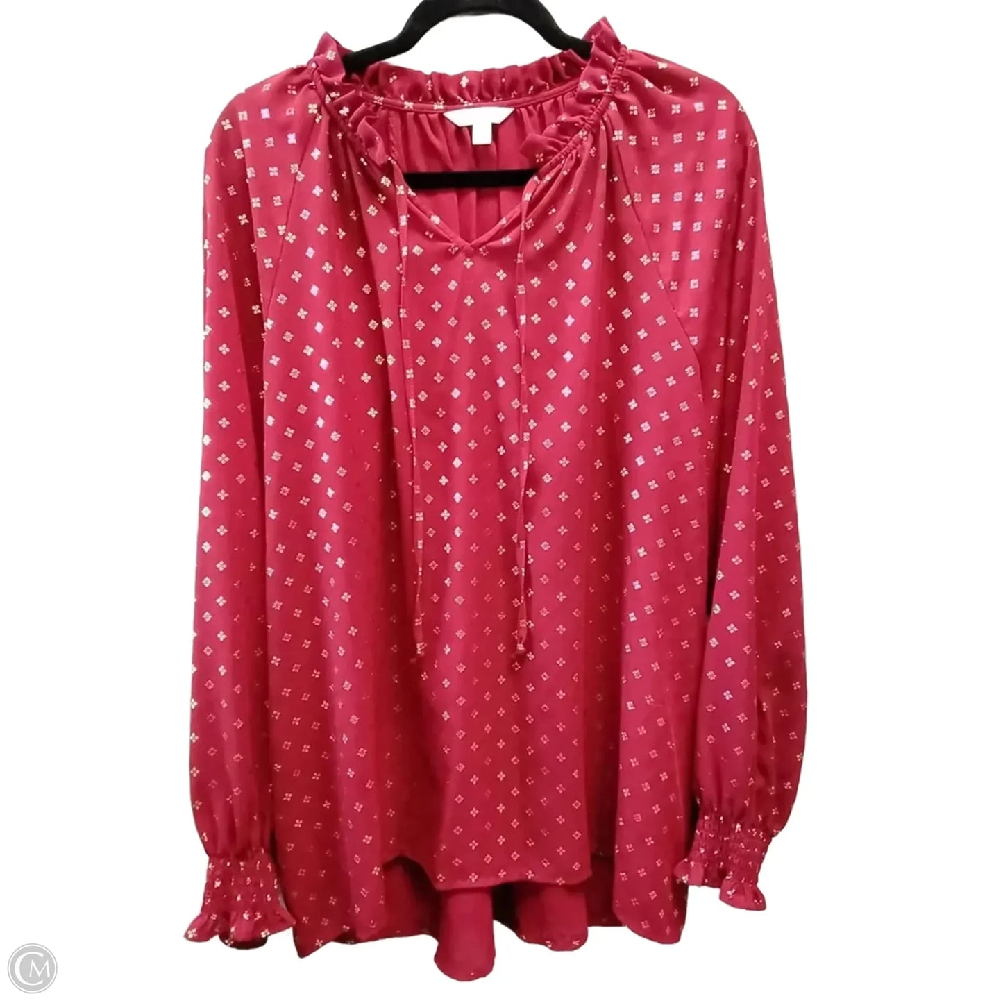 Top Long Sleeve By Time And Tru In Copper, Size: Xxl