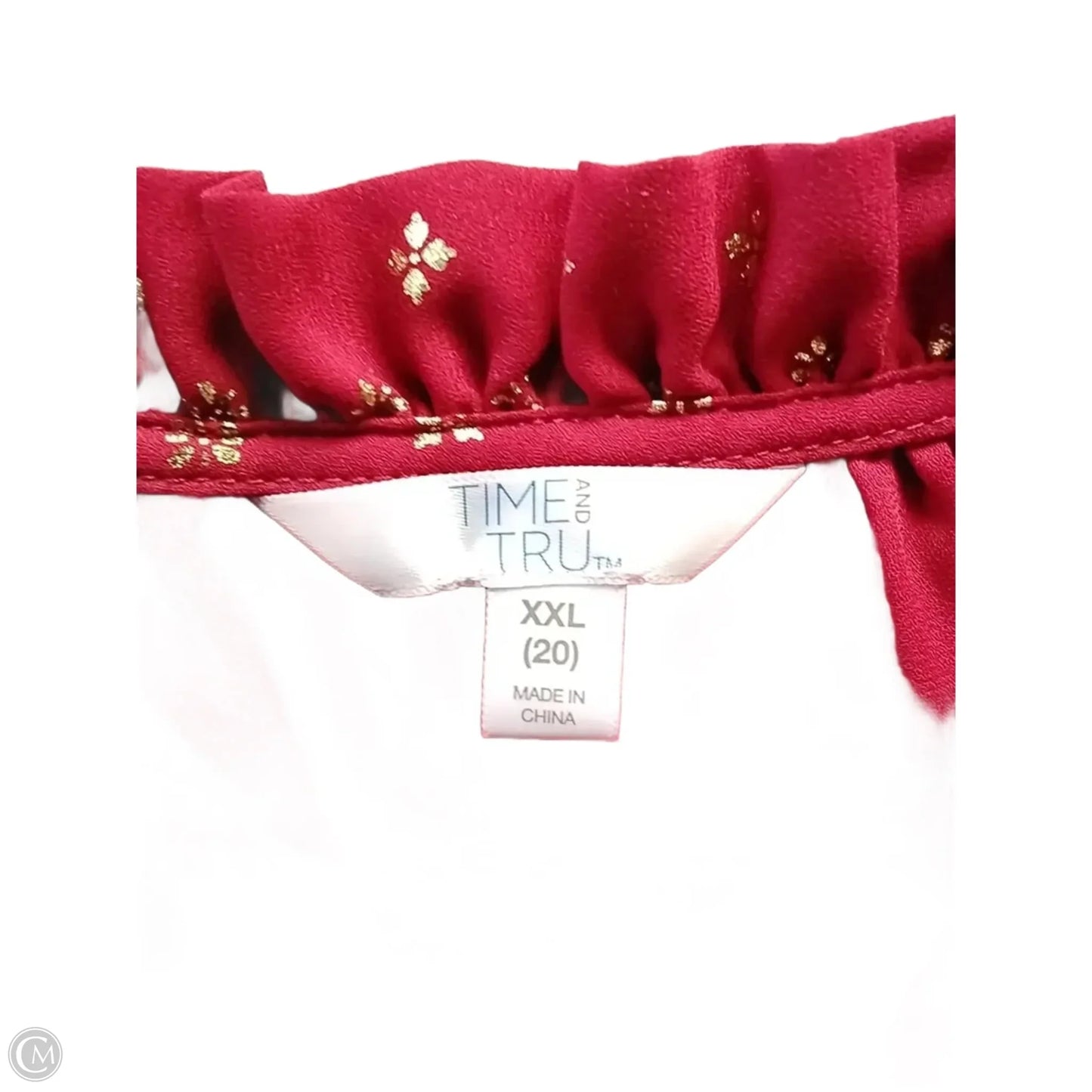 Top Long Sleeve By Time And Tru In Copper, Size: Xxl