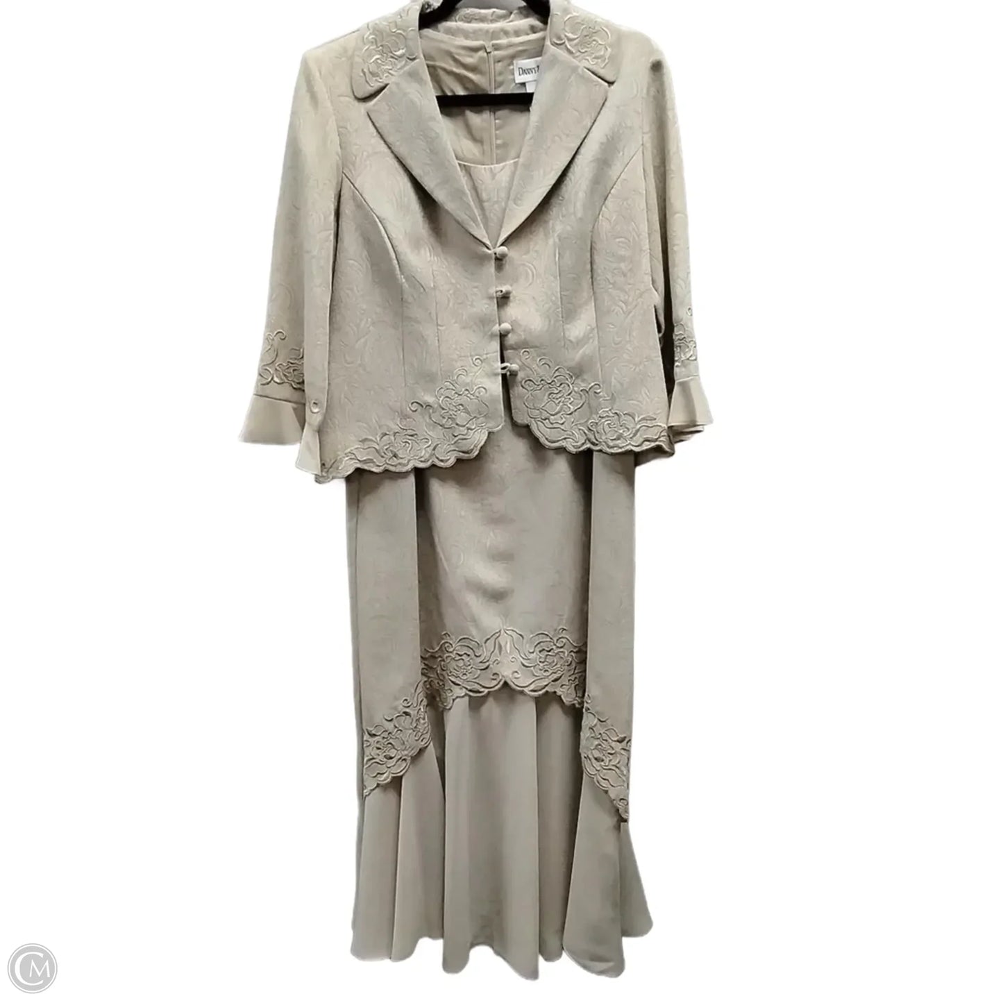 Dress Set 2pc By Dannyandnicole In Beige, Size: 14