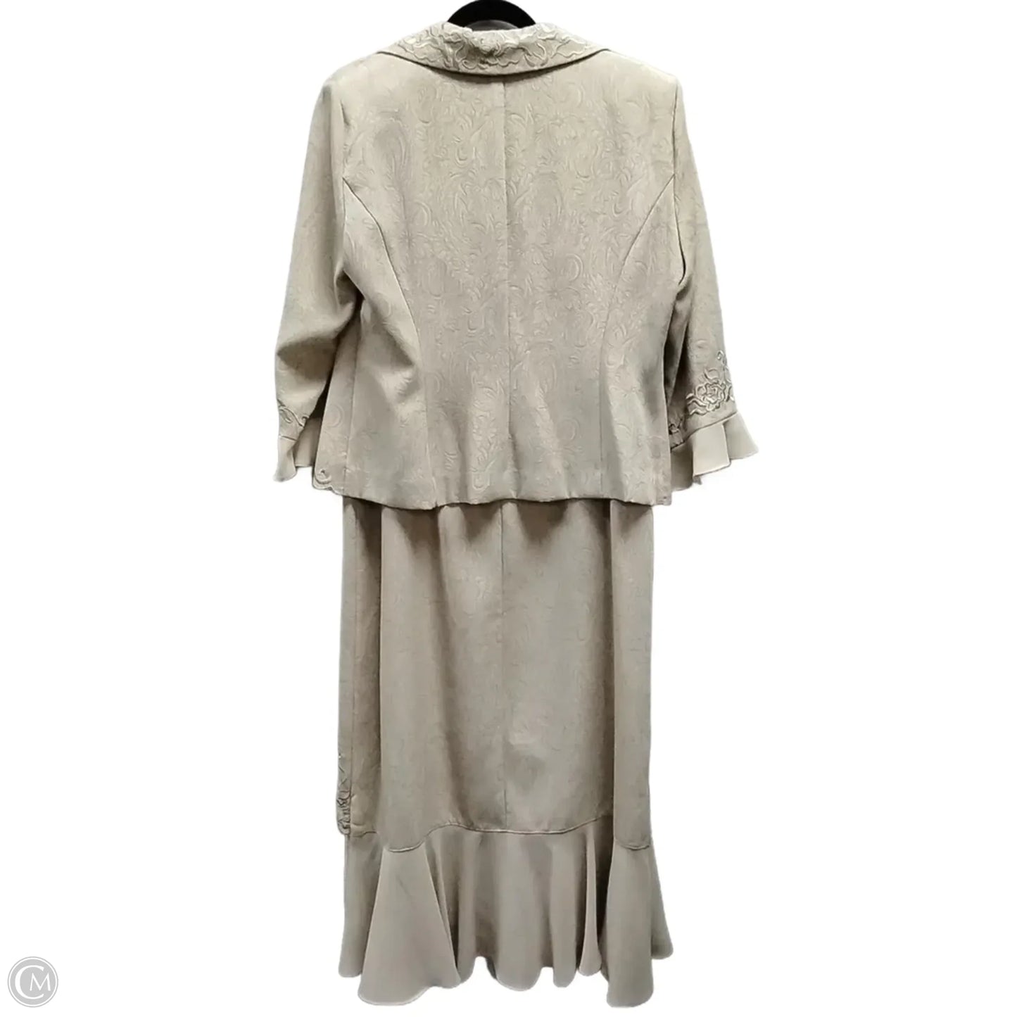 Dress Set 2pc By Dannyandnicole In Beige, Size: 14