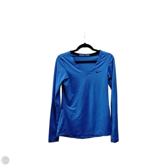 Athletic Top Long Sleeve Crewneck By Nike Apparel In Blue, Size: M