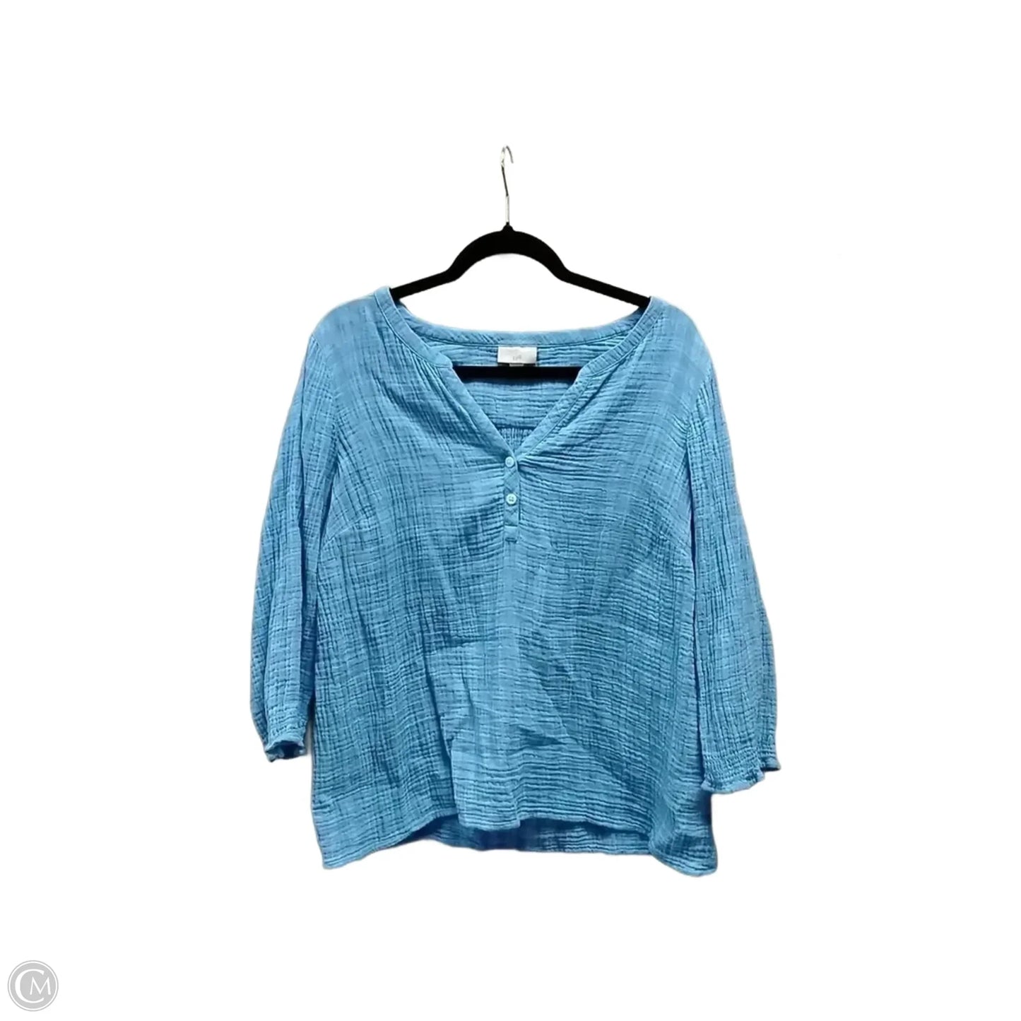 Top Long Sleeve By J. Jill In Checkered Pattern, Size: M