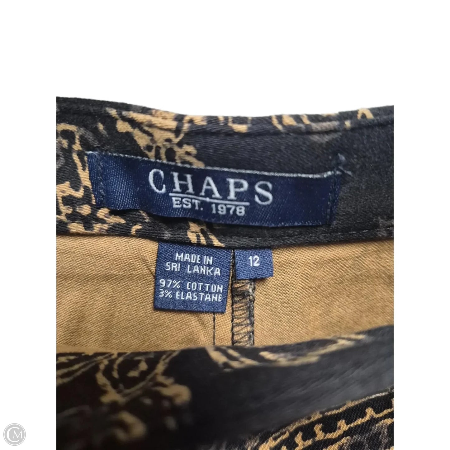Pants Cropped By Chaps In Paisley Print, Size: 12