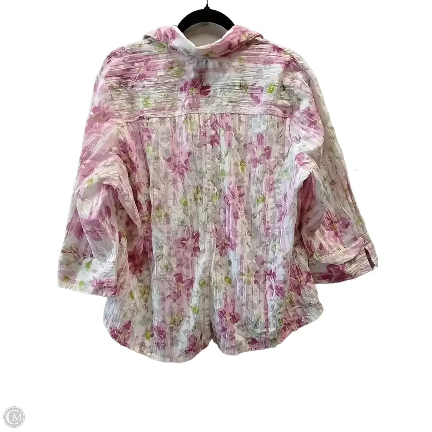 Top Long Sleeve By Apparenza In Floral Print, Size: L