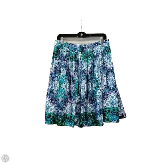 Skirt Midi By Liz Claiborne In Green & Purple, Size: 8