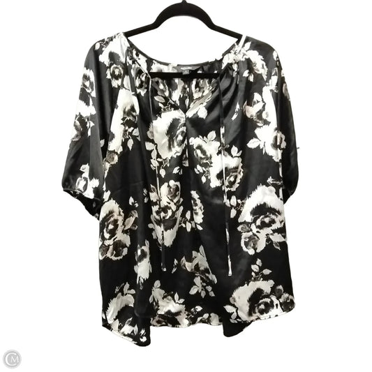 Blouse Short Sleeve By Simply Vera In Floral Print, Size: 1x