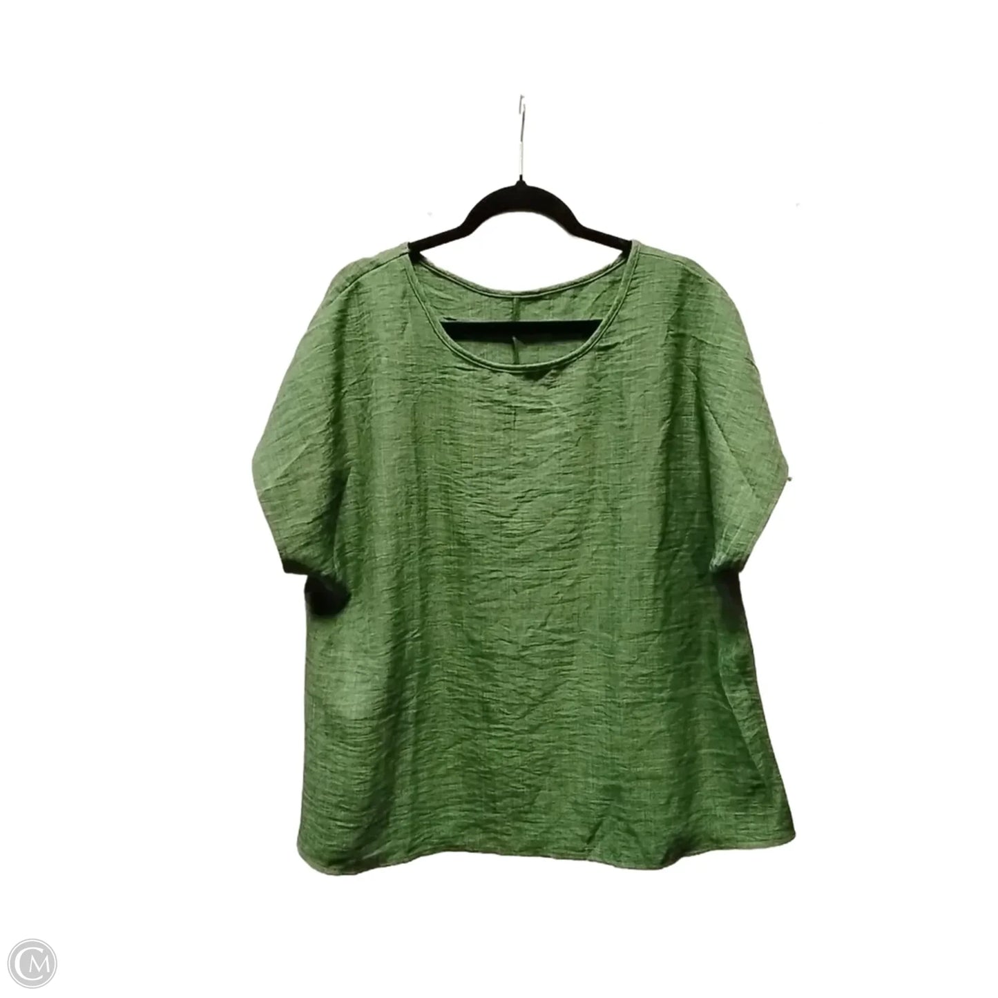 Top Short Sleeve Basic By Cme In Green, Size: 2x