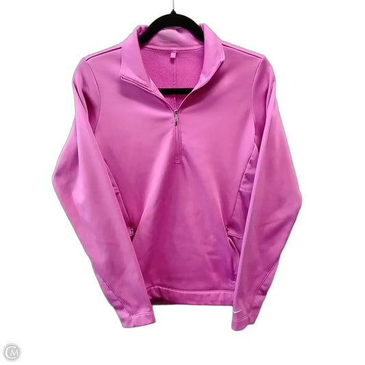 Athletic Jacket By Nike Apparel In Pink, Size: M