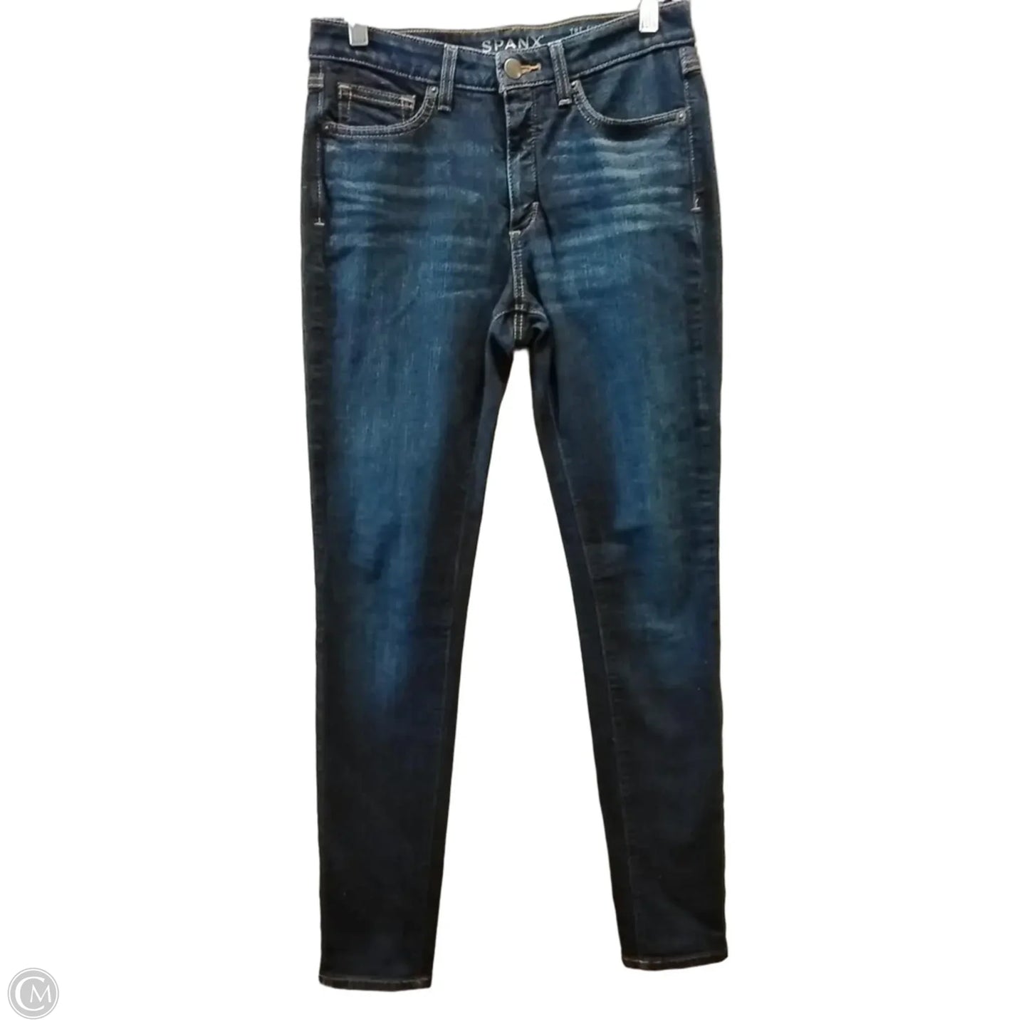 Jeans Straight By Spanx In Blue Denim, Size: 6