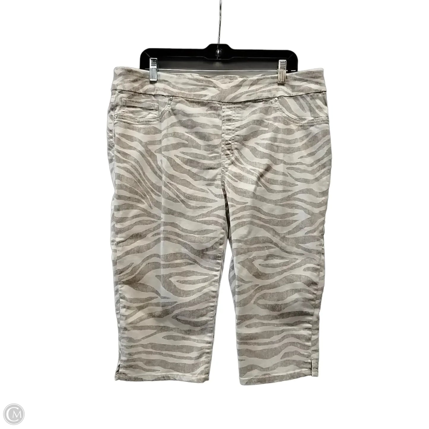 Capris By Chicos In Zebra Print, Size: 16