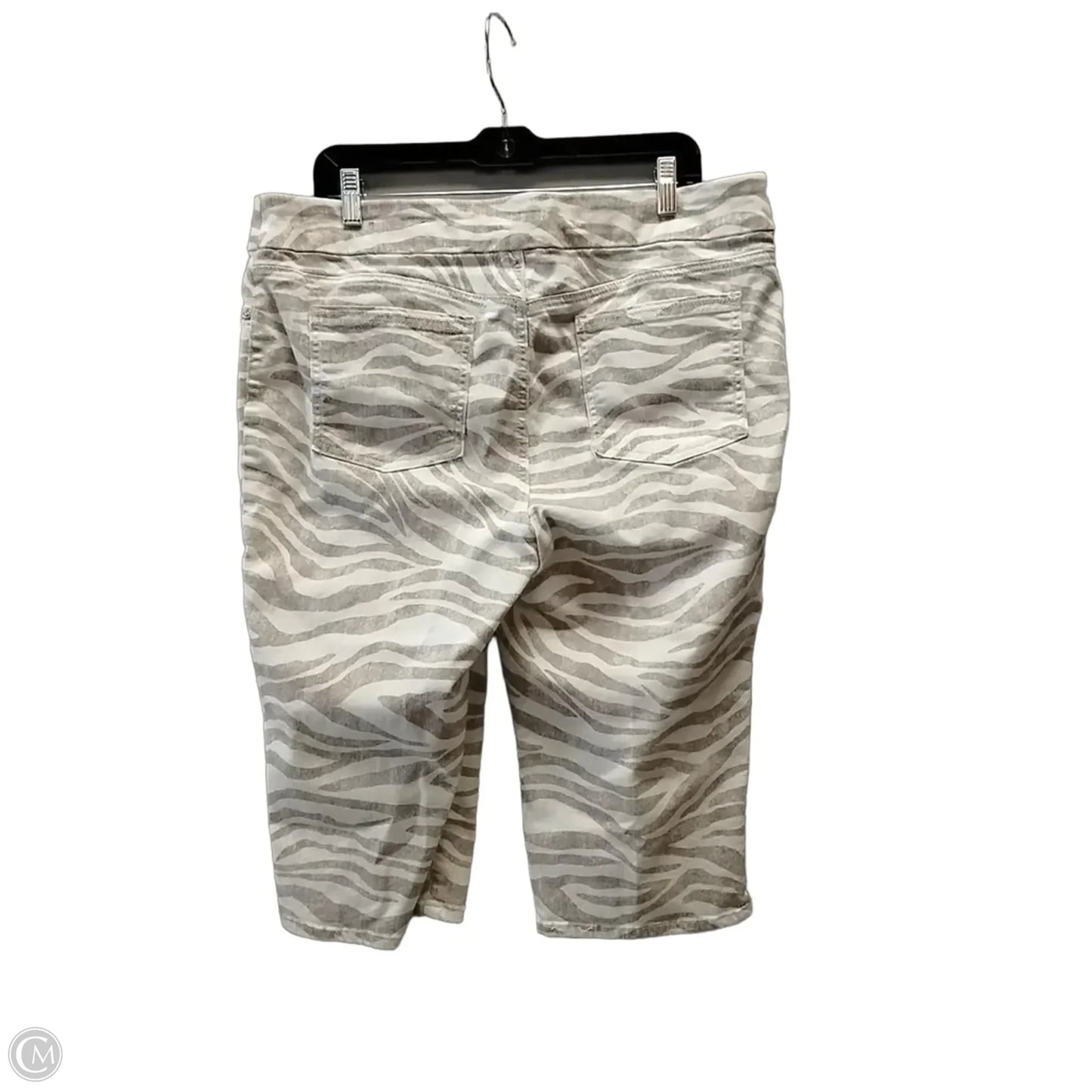 Capris By Chicos In Zebra Print, Size: 16