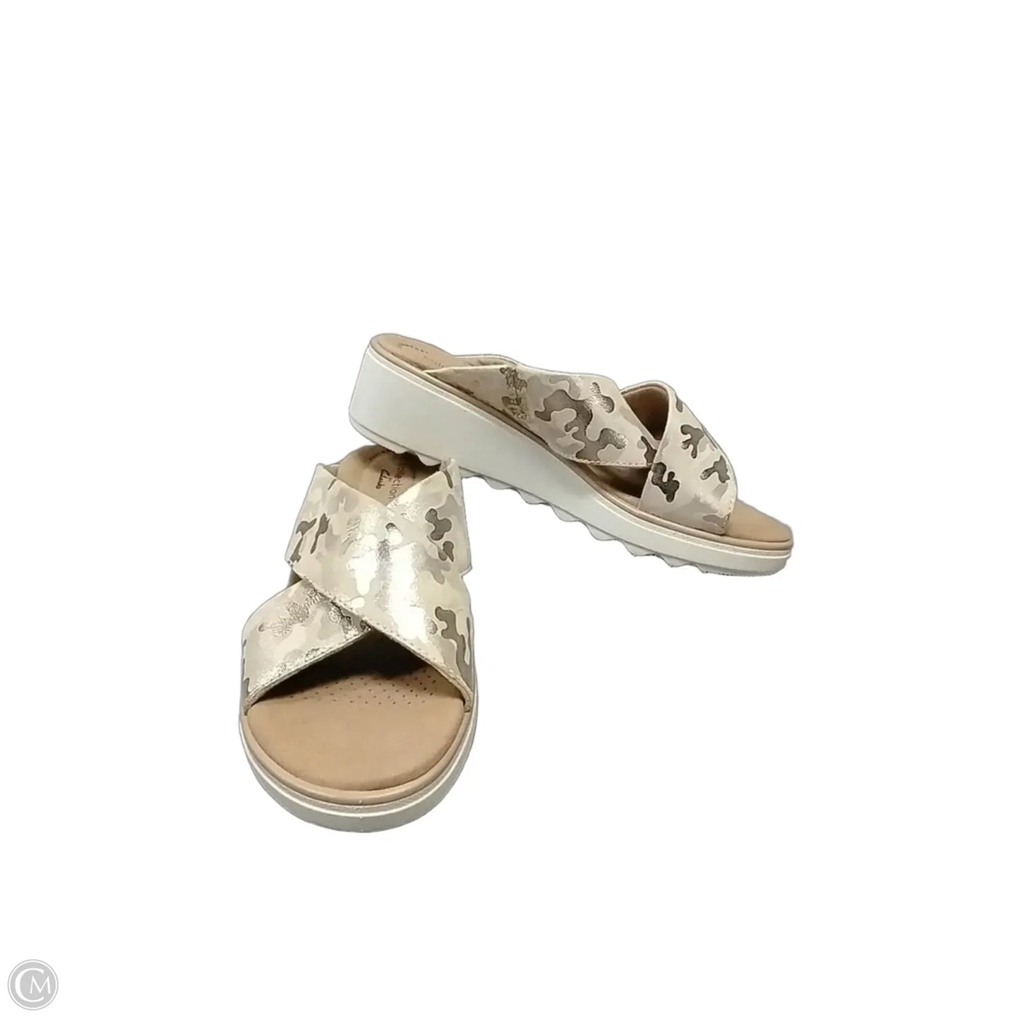 Sandals Flats By Clarks In Animal Print, Size: 7