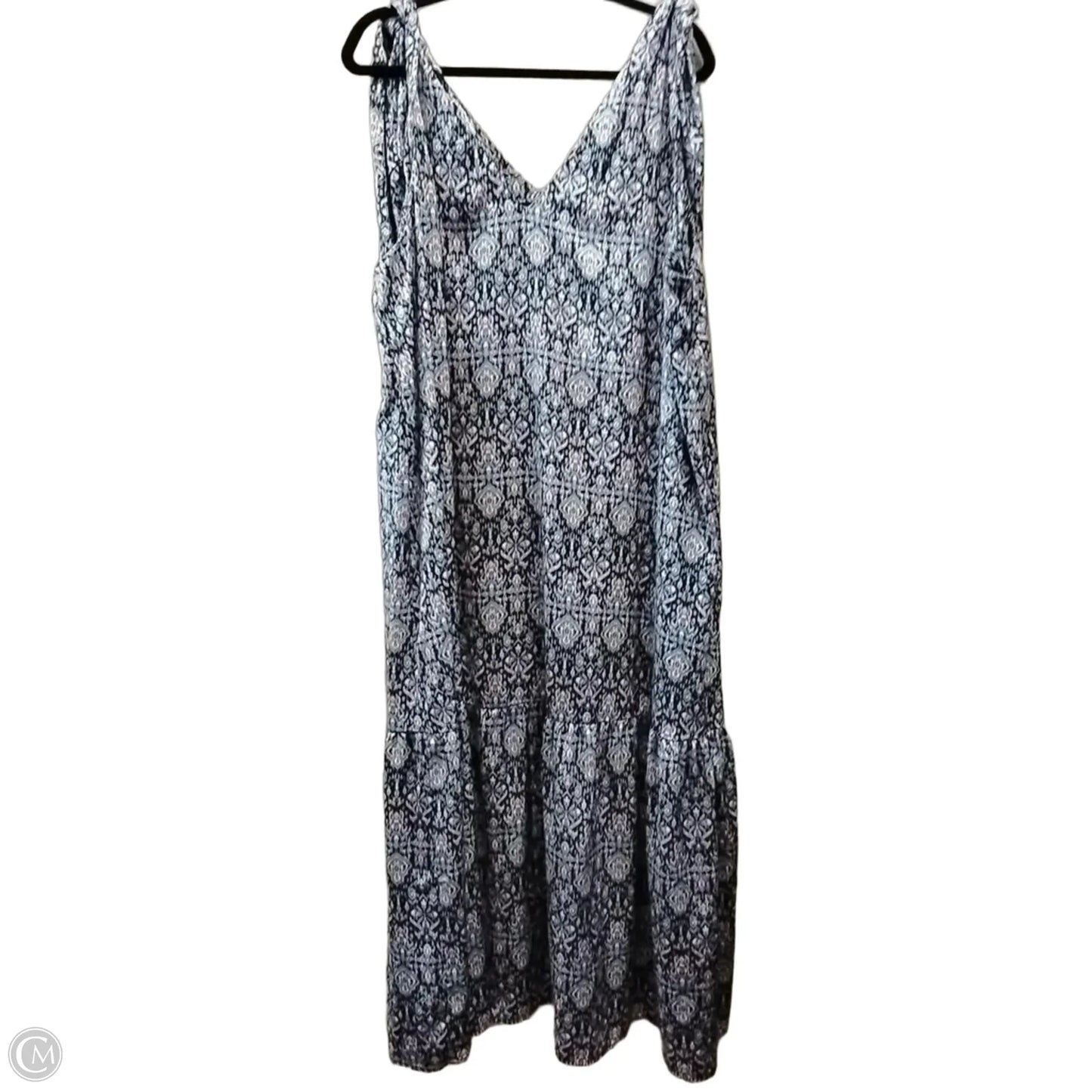 Dress Casual Maxi By Banana Republic In Purple & White, Size: 18