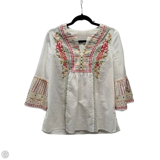 Blouse Long Sleeve By Beachlunchlounge In White, Size: S