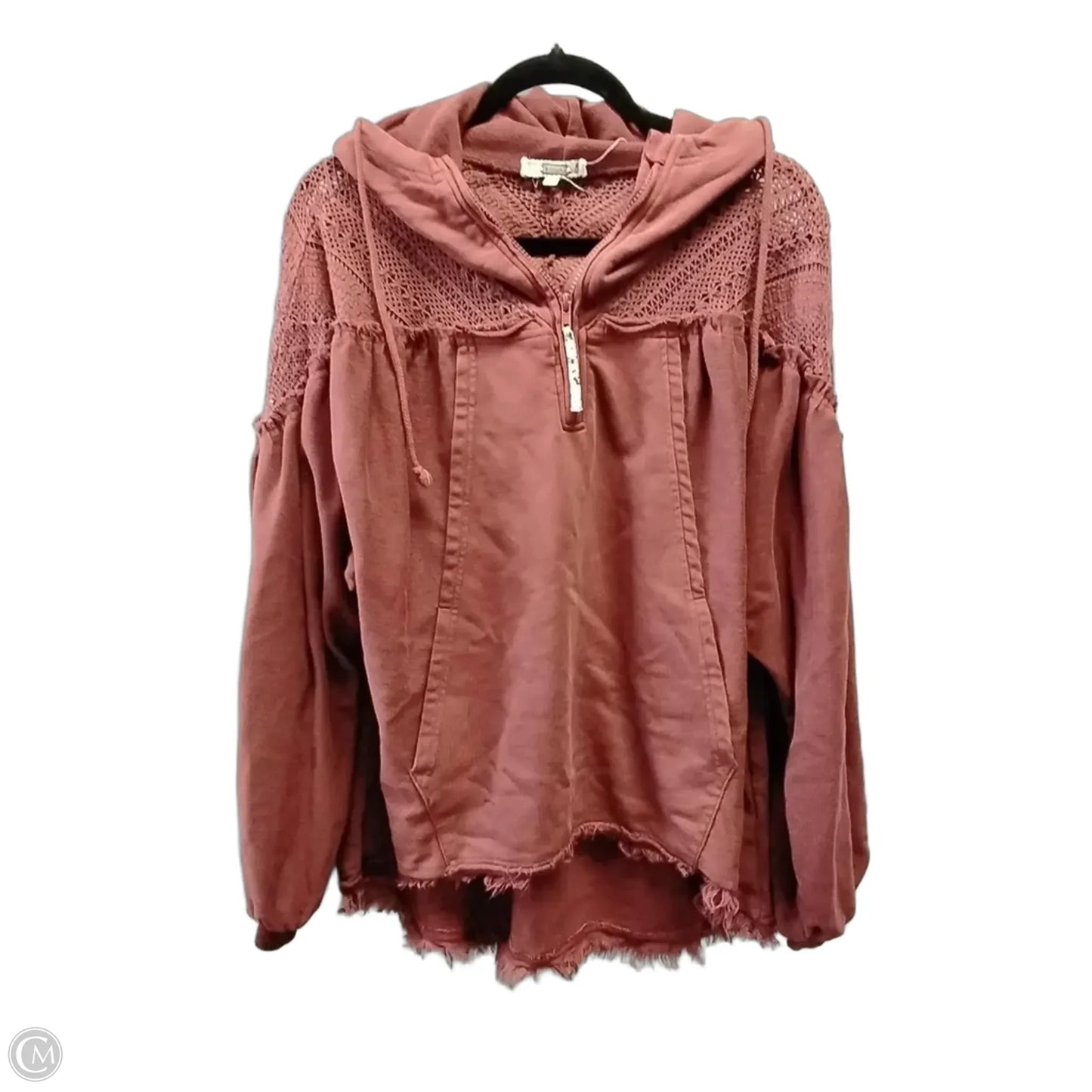 Sweatshirt Hoodie By Gimmicks In Copper, Size: L