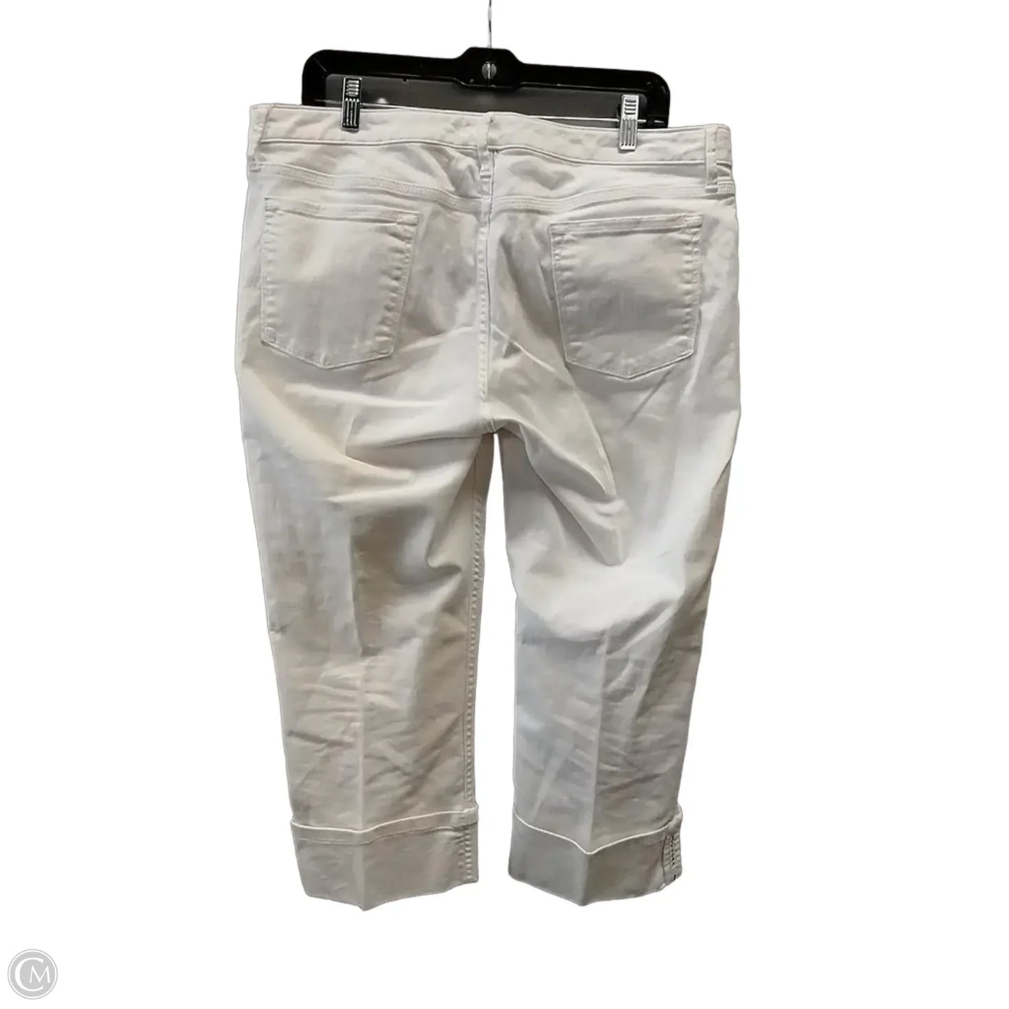Jeans Cropped By Banana Republic In White, Size: 14