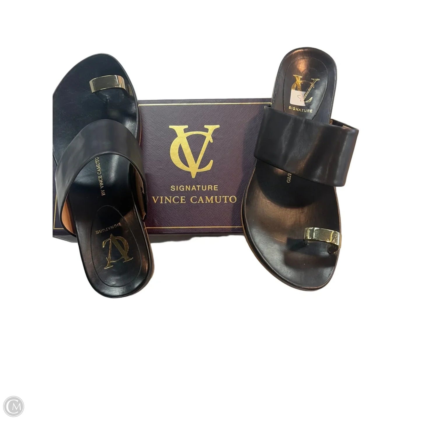 Sandals Flats By Vince Camuto In Black, Size: 8