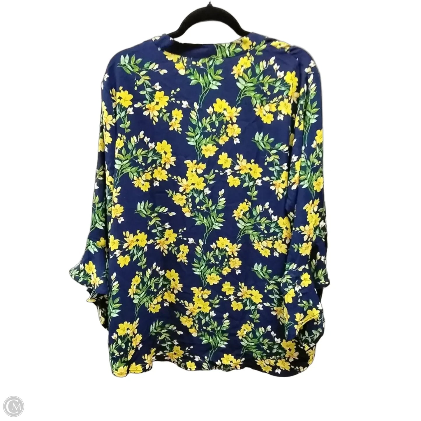 Top Long Sleeve By The Pioneer Woman In Blue & Yellow, Size: 2x