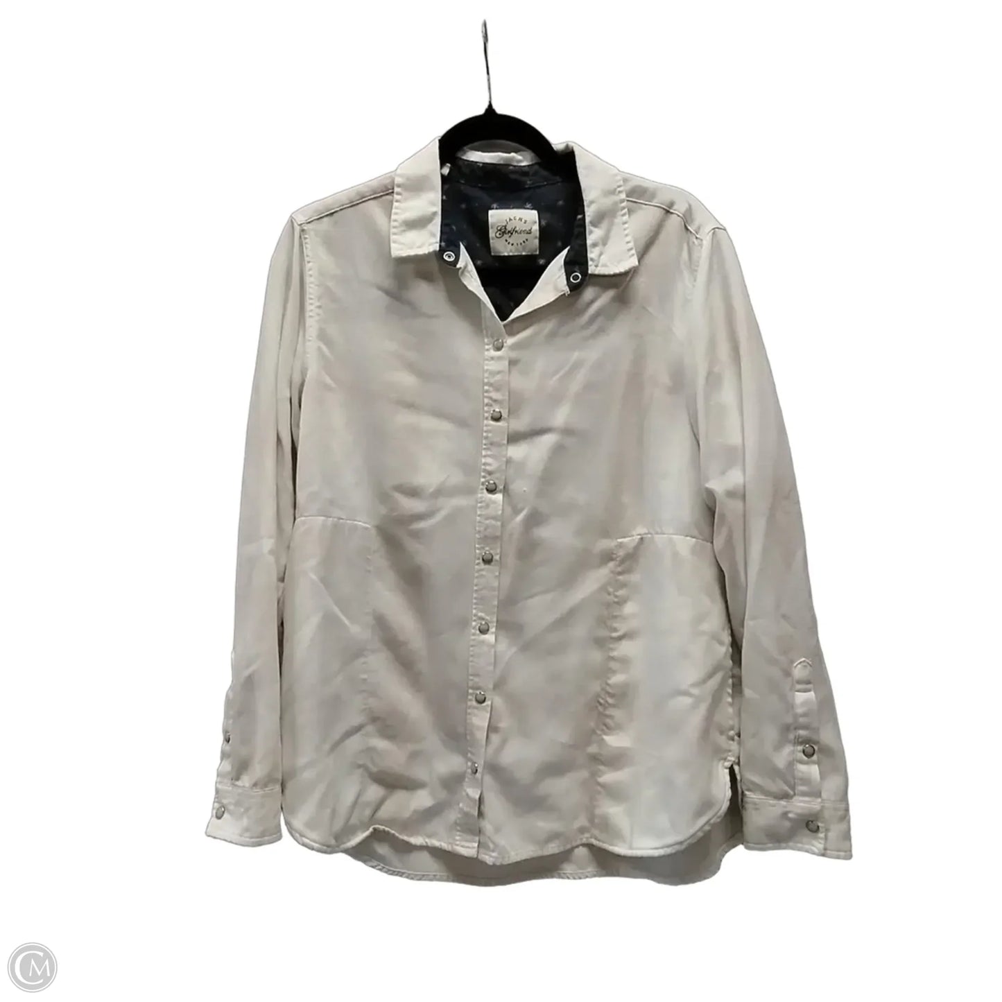 Blouse Long Sleeve By Jachs Girlfirend In Ivory, Size: M