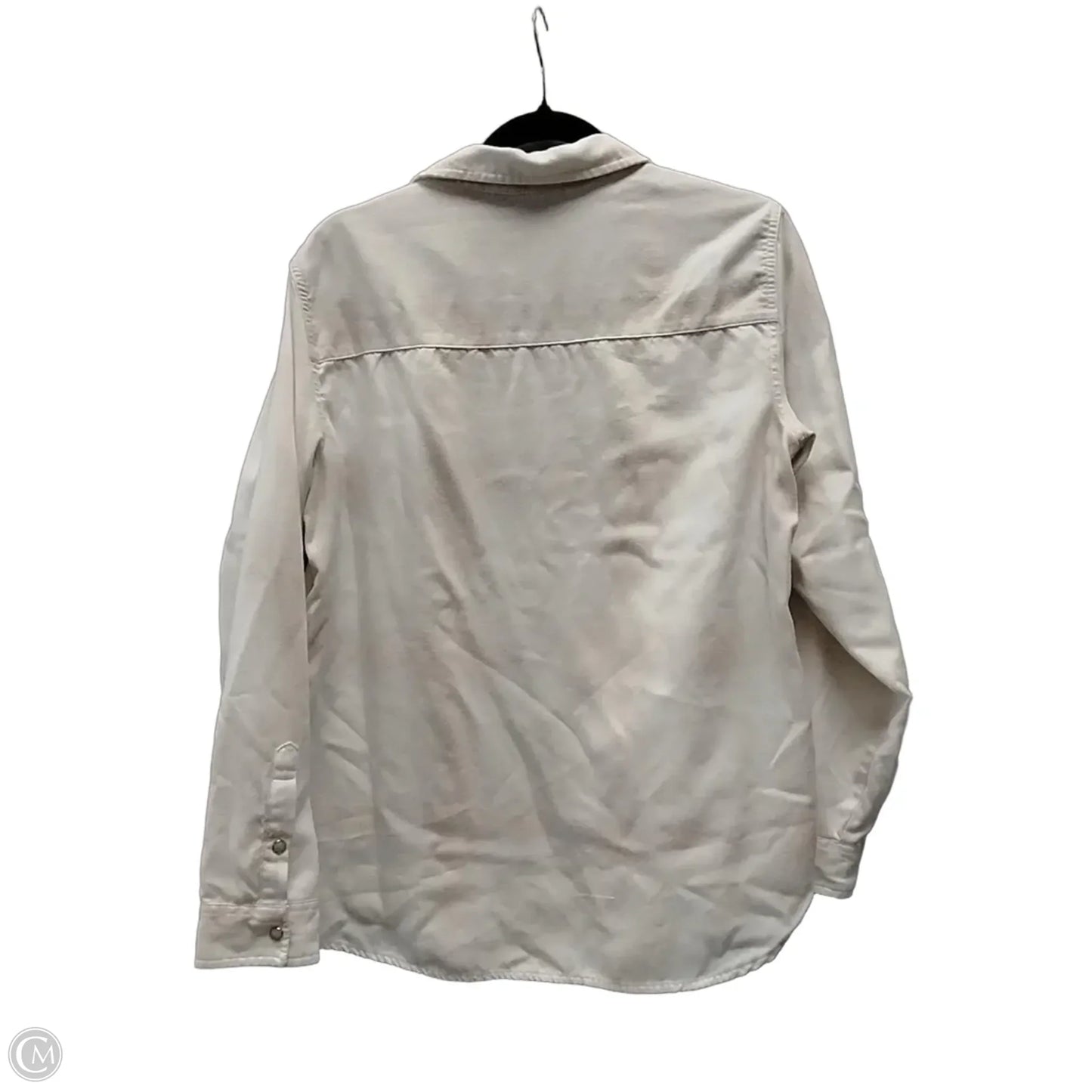Blouse Long Sleeve By Jachs Girlfirend In Ivory, Size: M