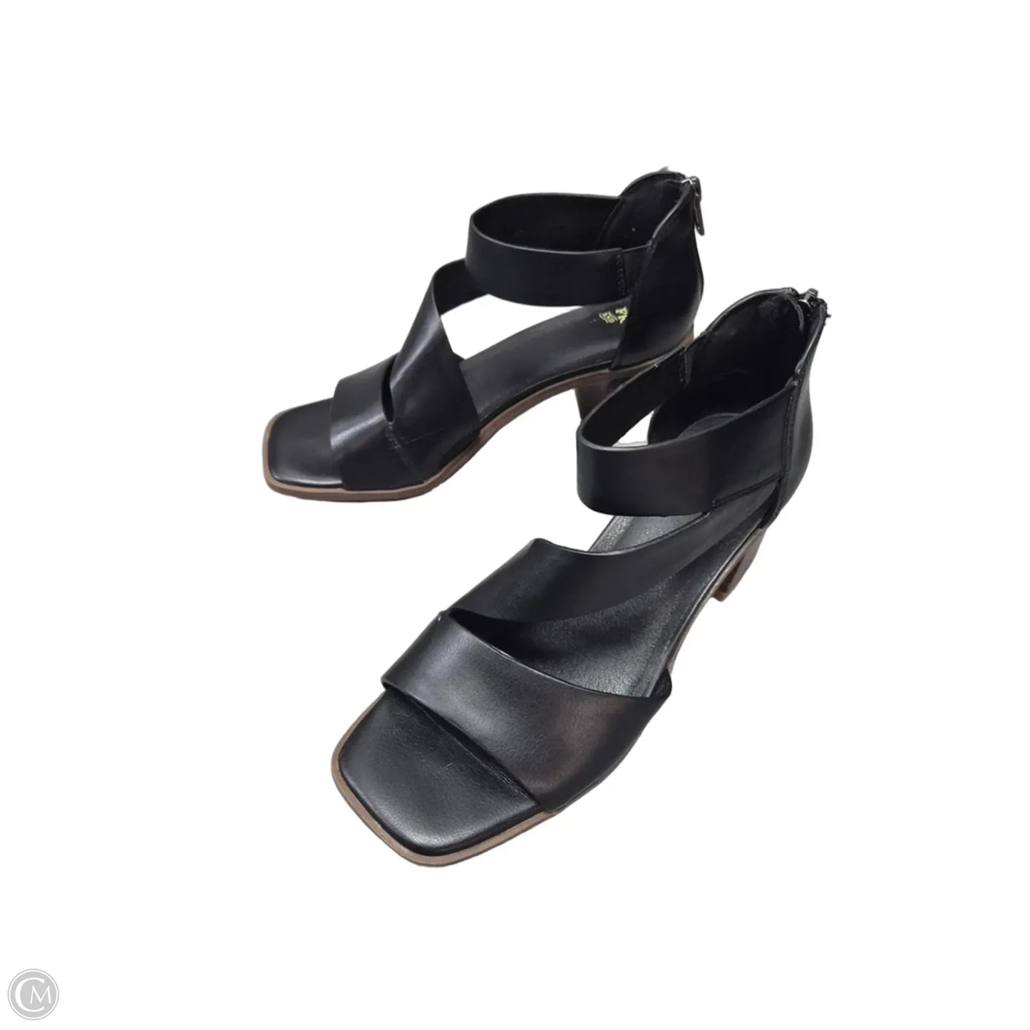 Sandals Heels Block By Frye And Co In Black, Size: 7.5