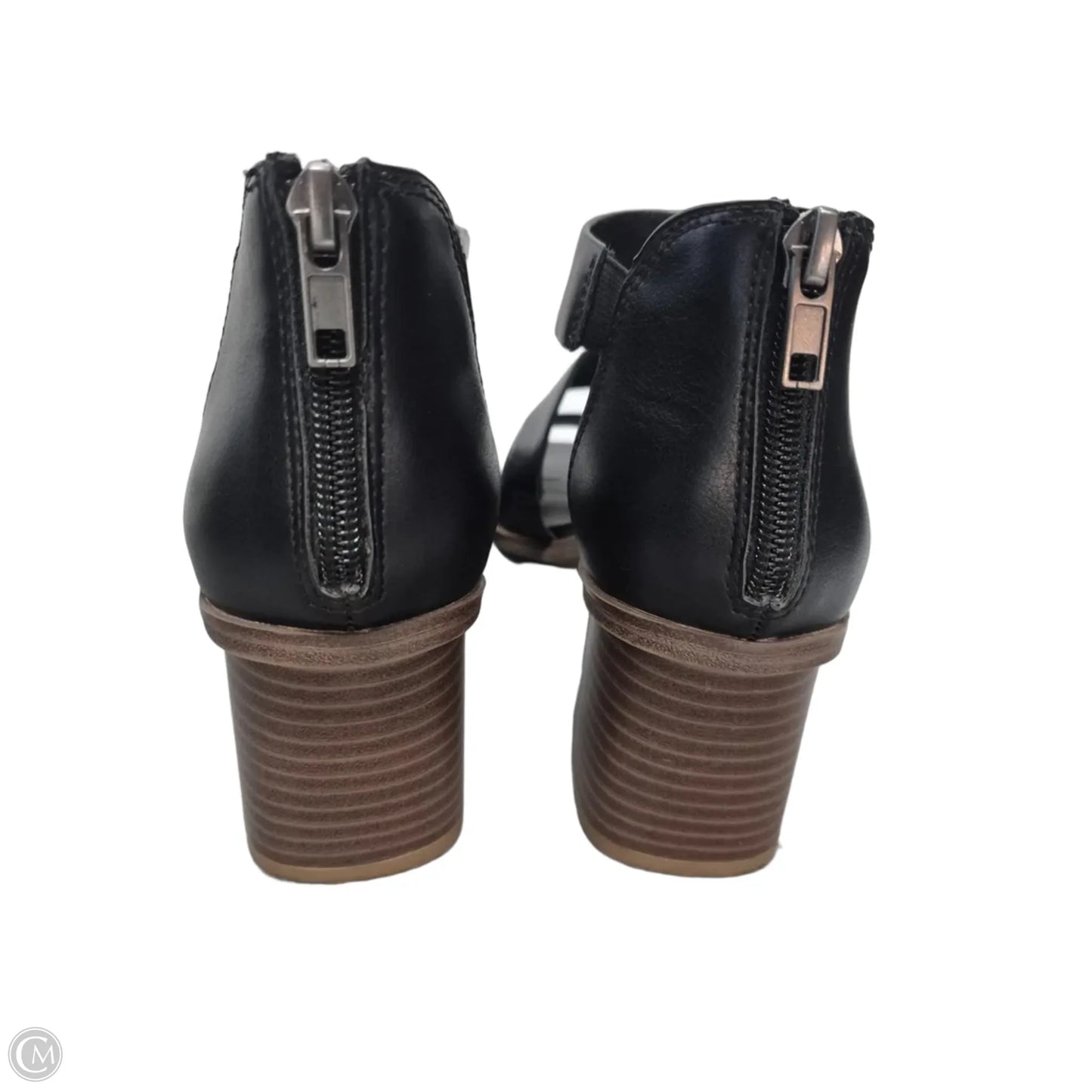 Sandals Heels Block By Frye And Co In Black, Size: 7.5