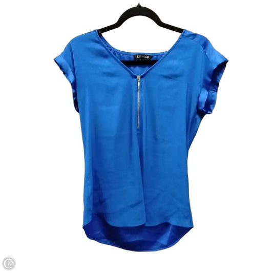 Top Short Sleeve By Express In Blue, Size: S