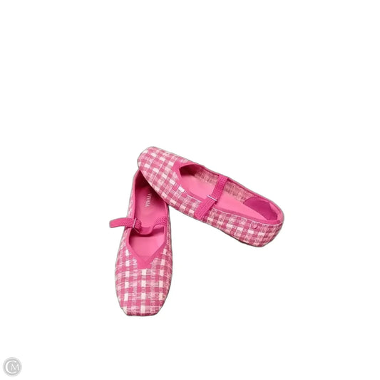 Shoes Flats By Vivaia In Pink & White, Size: 10.5