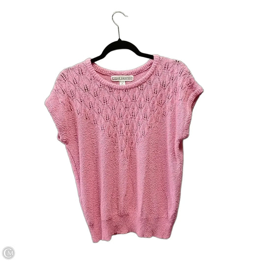 Sweater Short Sleeve By Cme In Pink, Size: L
